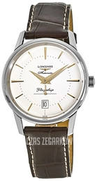 Longines Heritage Srebrny/Skóra Ø38.5 mm L4.795.4.78.2