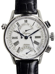 Longines Heritage Biały/Skóra Ø41 mm L4.797.4.71.2