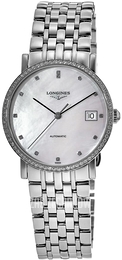 Longines Elegant Biały/Stal Ø34.5 mm L4.809.0.87.6