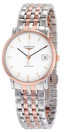 Longines Elegant Biały/18 karatowe różowe złoto Ø34.5 mm L4.809.5.12.7