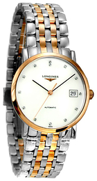 Longines Elegant Biały/18 karatowe różowe złoto Ø34.5 mm L4.809.5.87.7