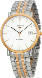 Longines Elegant Biały/18 karatowe różowe złoto Ø37 mm L4.810.5.12.7