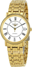 Longines Presences Biały/Stal w odcieniu złota Ø34.5 mm L4.821.2.11.8