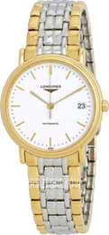 Longines Grande Classique Biały/18 karatowe żółte złoto Ø34.5 mm L4.821.2.12.7