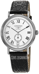 Longines Presence Biały/Skóra Ø40 mm L4.905.4.11.2