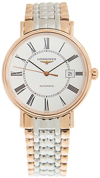 Longines Presence Biały/Stal w kolorze różowego złota Ø40 mm L4.922.1.11.7