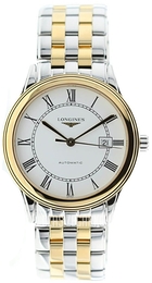 Longines Flagship Biały/Stal w odcieniu złota Ø40 mm L4.984.3.21.7