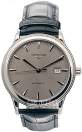 Longines Flagship Srebrny/Skóra Ø40 mm L4.984.4.72.2