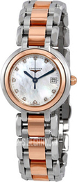 Longines PrimaLuna Biały/Stal Ø26.5 mm L8.110.5.87.6