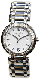 Longines PrimaLuna Biały/Stal Ø30 mm L8.112.0.16.6