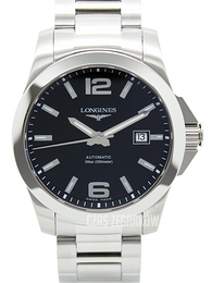 Longines Conquest Czarny/Stal Ø41 mm L3.677.4.58.6