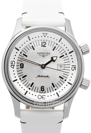 Longines Heritage Biały/Skóra Ø36 mm L3.374.4.80.0