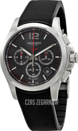 Longines Conquest V.H.P. Czarny/Guma Ø42 mm L3.717.4.56.9