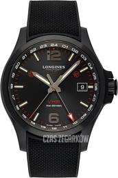 Longines Conquest V.H.P. Czarny/Guma Ø43 mm L3.728.2.56.9