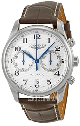 Longines Master Srebrny/Skóra Ø40 mm L2.629.4.78.3