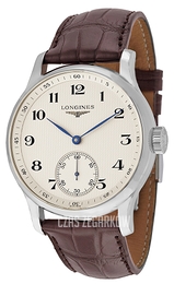 Longines Master Srebrny/Skóra Ø47 mm L2.640.4.78.5