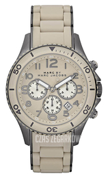 Marc by Marc Jacobs Rock Chrono Kremowy/Stal Ø46 mm MBM2580