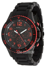 Marc by Marc Jacobs Rock Chrono Czarny/Stal Ø46 mm MBM2585