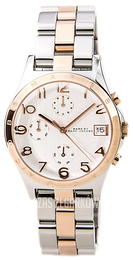 Marc by Marc Jacobs Henry Biały/Stal w kolorze różowego złota Ø37 mm MBM3070