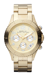 Marc by Marc Jacobs Rock Chrono Żółte złoto/Stal w odcieniu złota Ø40 mm MBM3188