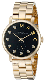 Marc by Marc Jacobs Baker Czarny/Stal w odcieniu złota Ø36 mm MBM3421