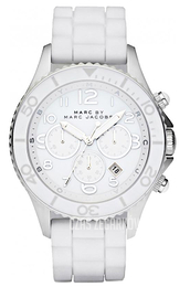 Marc by Marc Jacobs Rock Chrono Biały/Plastik Ø46 mm MBM5500