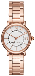 Marc by Marc Jacobs Dress Biały/Stal w kolorze różowego złota Ø28 mm MJ3527