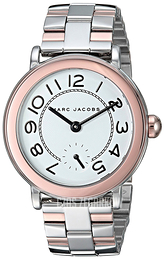 Marc by Marc Jacobs Riley Biały/Stal w kolorze różowego złota Ø36 mm MJ3539