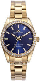 Mark Maddox Shibuya Niebieski/Stal w odcieniu złota Ø32.2 mm MM1001-37