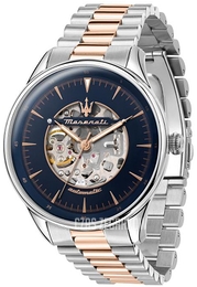 Maserati Tradizione Niebieski/Stal w kolorze różowego złota Ø45 mm R8823146001
