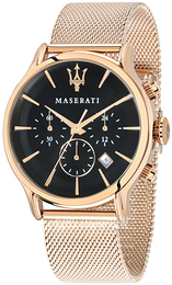 Maserati Epoca Czarny/Stal w kolorze różowego złota Ø42 mm R8873618005