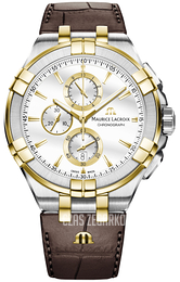 Maurice Lacroix Aikon Srebrny/Skóra Ø44 mm AI1018-PVY11-132-1