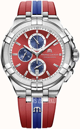 Maurice Lacroix Aikon Czerwony/Guma Ø44 mm AI1018-SS001-530-6