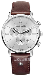 Maurice Lacroix Eliros Chronograph Srebrny/Skóra Ø40 mm EL1098-SS001-110-1
