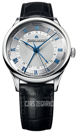 Maurice Lacroix Masterpiece Srebrny/Skóra Ø40 mm MP6507-SS001-110-1