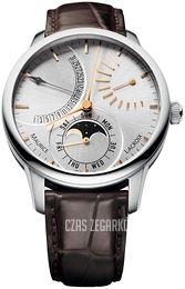 Maurice Lacroix Masterpiece Srebrny/Skóra Ø43 mm MP6528-SS001-130-001