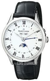 Maurice Lacroix Masterpiece Biały/Skóra Ø40 mm MP6607-SS001-112-1