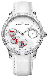 Maurice Lacroix Masterpiece Biały/Skóra Ø43 mm MP7258-SS001-150-001