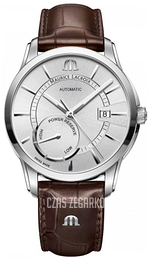 Maurice Lacroix Pontos Power Reserve Srebrny/Skóra Ø41 mm PT6368-SS001-130-1