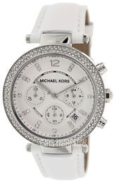 Michael Kors Parker Biały/Skóra Ø38 mm MK2277