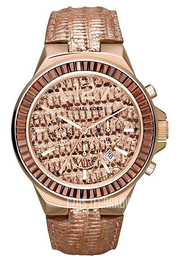 Michael Kors Różowe złoto/Skóra Ø48 mm MK2305