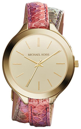 Michael Kors Runway Żółte złoto/Skóra Ø42 mm MK2390