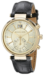 Michael Kors Sawyer Szampański/Skóra Ø39 mm MK2433