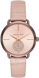 Michael Kors Różowe złoto/Skóra Ø37 mm MK2721