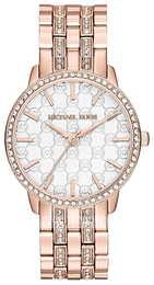 Michael Kors Biały/Stal w kolorze różowego złota MK3237