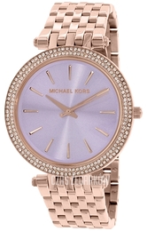 Michael Kors Darci Purpurowy/Stal w kolorze różowego złota Ø45 mm MK3400