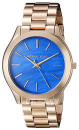 Michael Kors Runway Niebieski/Stal w kolorze różowego złota Ø40 mm MK3494