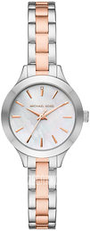 Michael Kors Runway Biały/Stal w kolorze różowego złota Ø28 mm MK3873