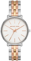 Michael Kors Pyper Biały/Stal w kolorze różowego złota Ø38 mm MK3901