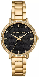 Michael Kors Pyper Czarny/Stal w odcieniu złota Ø38 mm MK4916